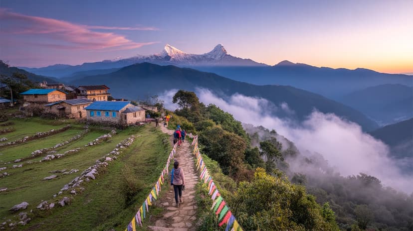 Dhampus–Australian Camp -Pothana Loop - <p>Just a short drive from Pokhara, this easy yet rewarding hiking route...