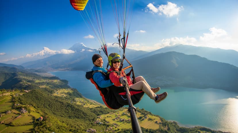 Paragliding in Pokhara: Fly Where the Mountains Touch the Sky - <p>“Not just a thrill—an unforgettable flight through the heart of the Himalayas.”...